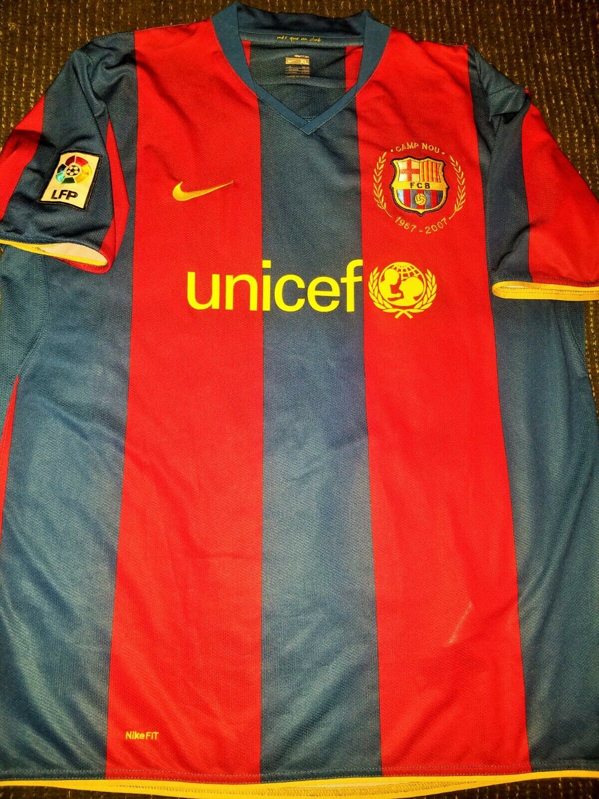 Ronaldinho Barcelona Anniversary Jersey 2007 2008 Shirt Camiseta Maglia XL - foreversoccerjerseys
