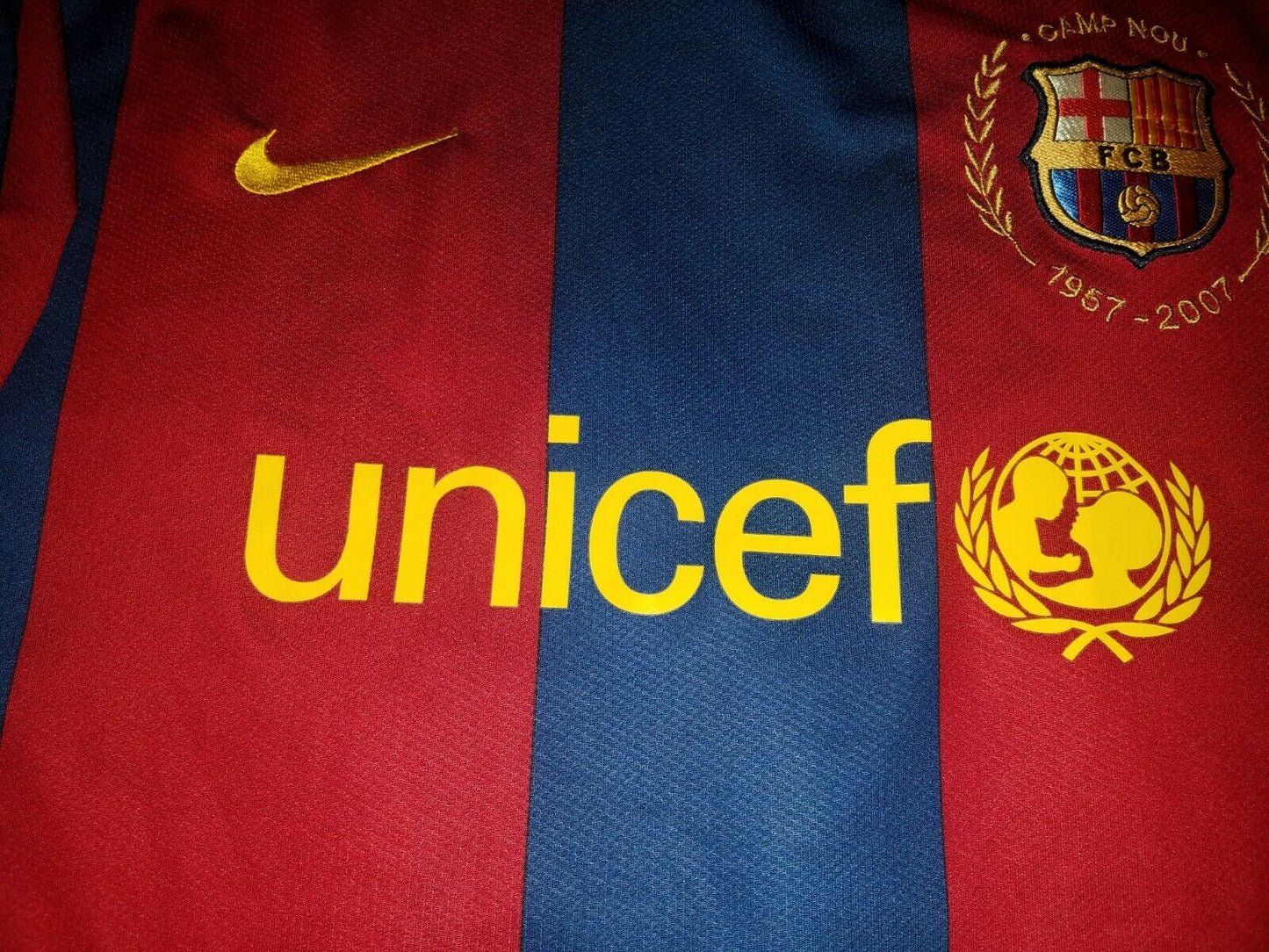Ronaldinho Barcelona Anniversary Jersey 2007 2008 Shirt Camiseta Maglia XL - foreversoccerjerseys
