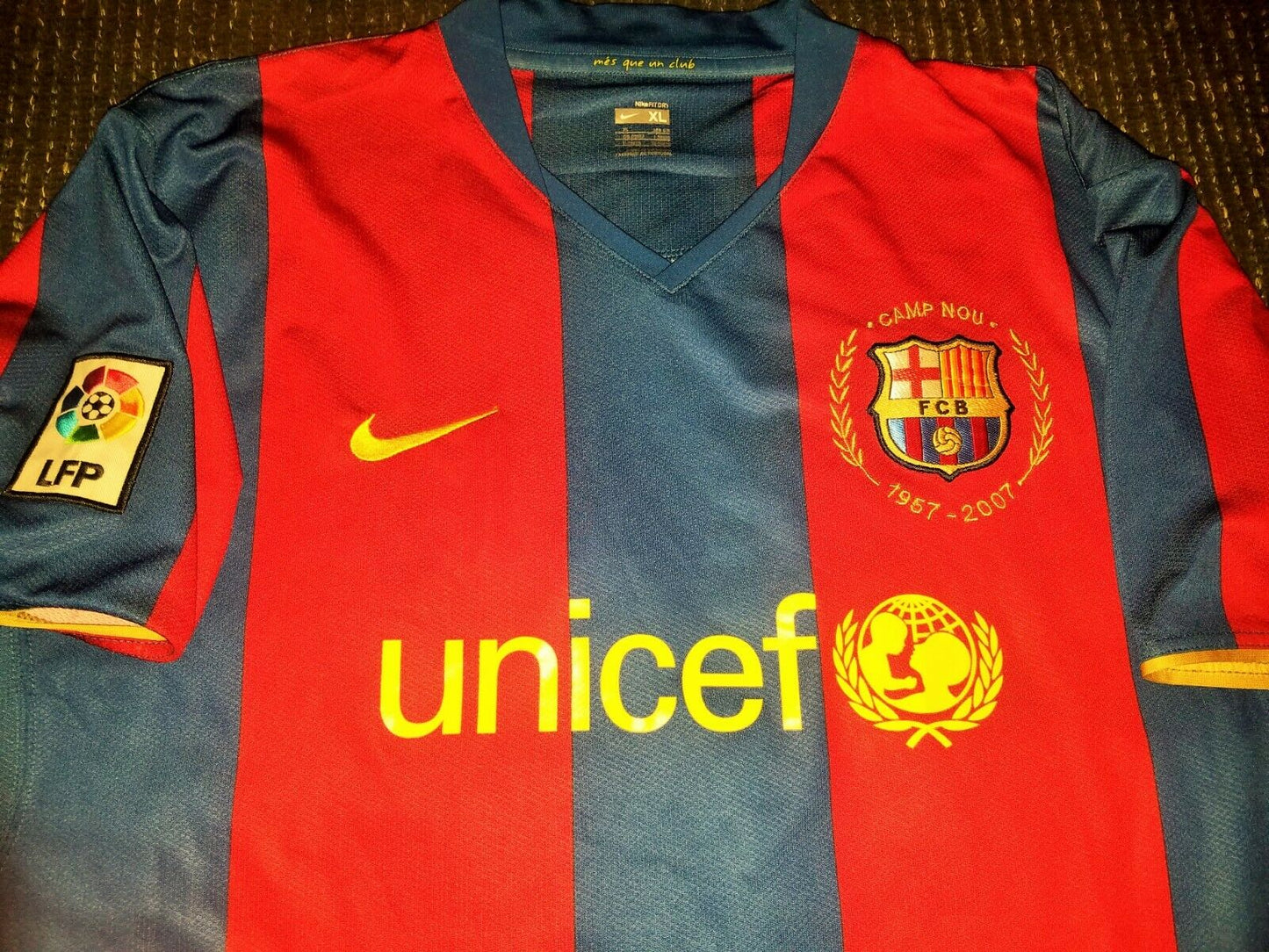 Ronaldinho Barcelona Anniversary Jersey 2007 2008 Shirt Camiseta Maglia XL - foreversoccerjerseys