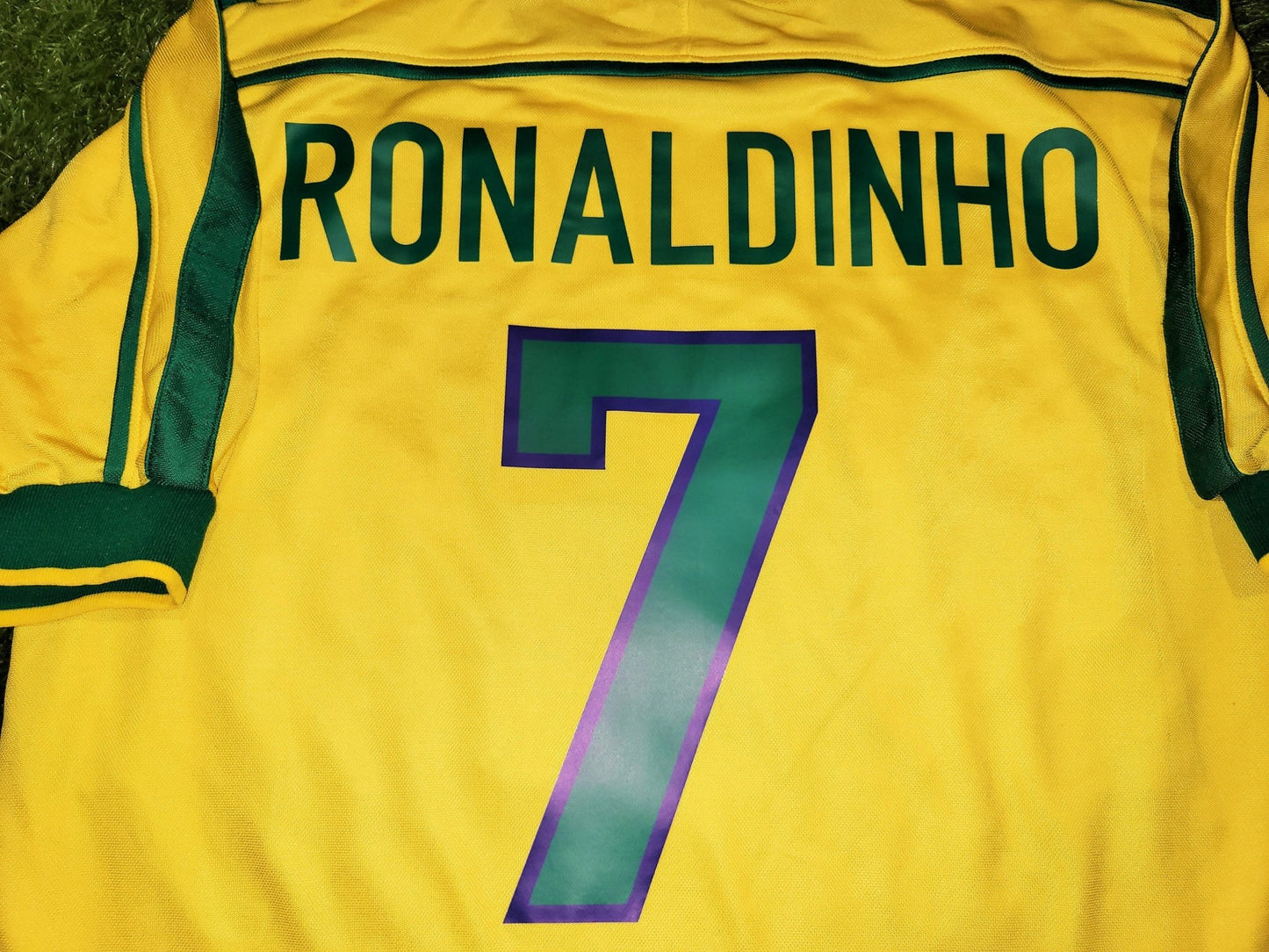 Ronaldinho Brazil 1999 CONFEDERATIONS CUP Home Nike Jersey Shirt Camiseta L foreversoccerjerseys