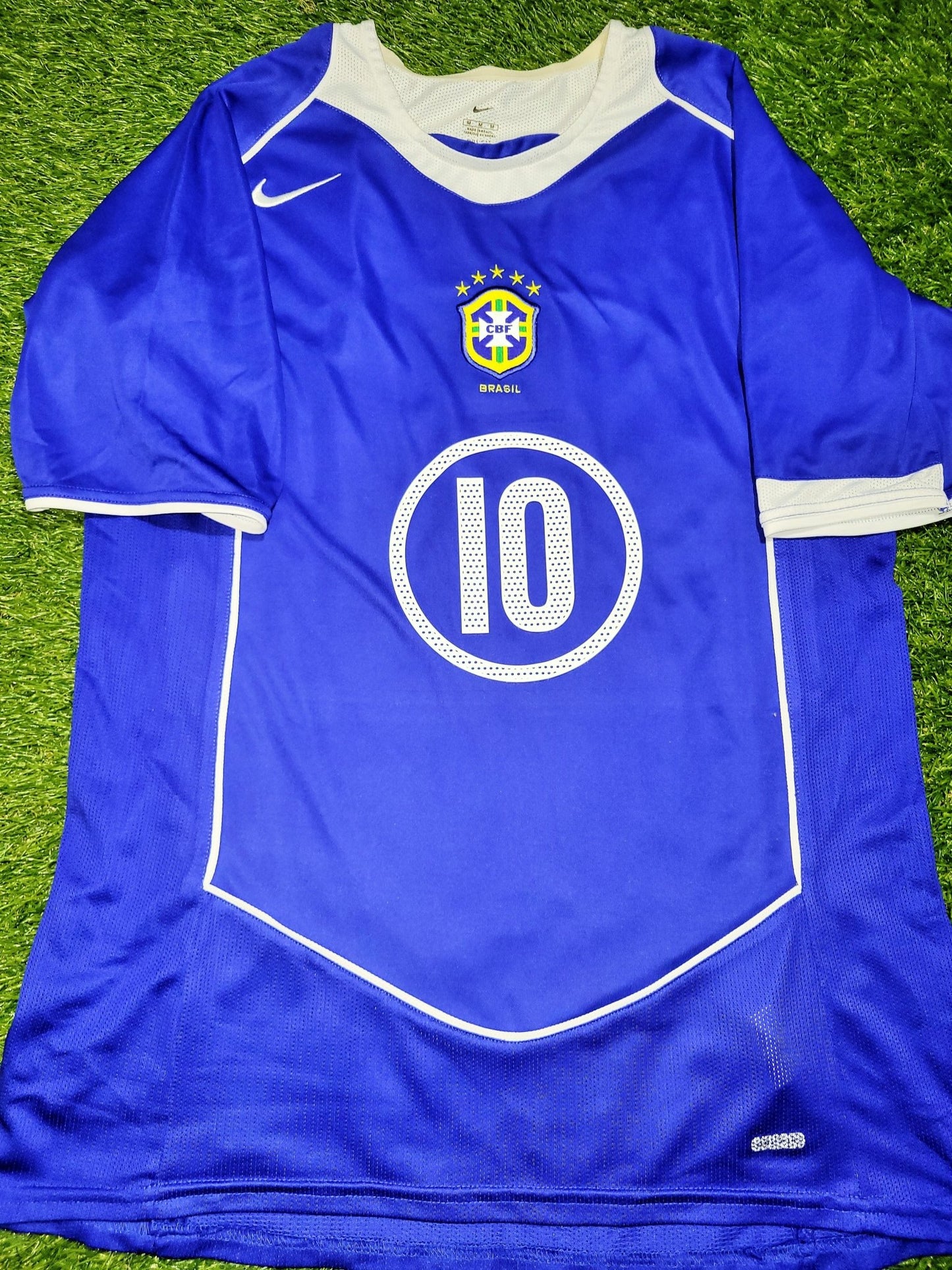 Ronaldinho Nike Brazil 2004 Away Soccer Jersey Shirt M Nike