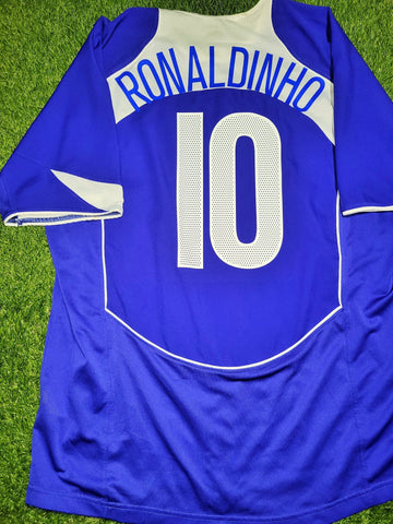 Ronaldinho Nike Brazil 2004 Away Soccer Jersey Shirt XL SKU# S41002PRX 788794 Nike