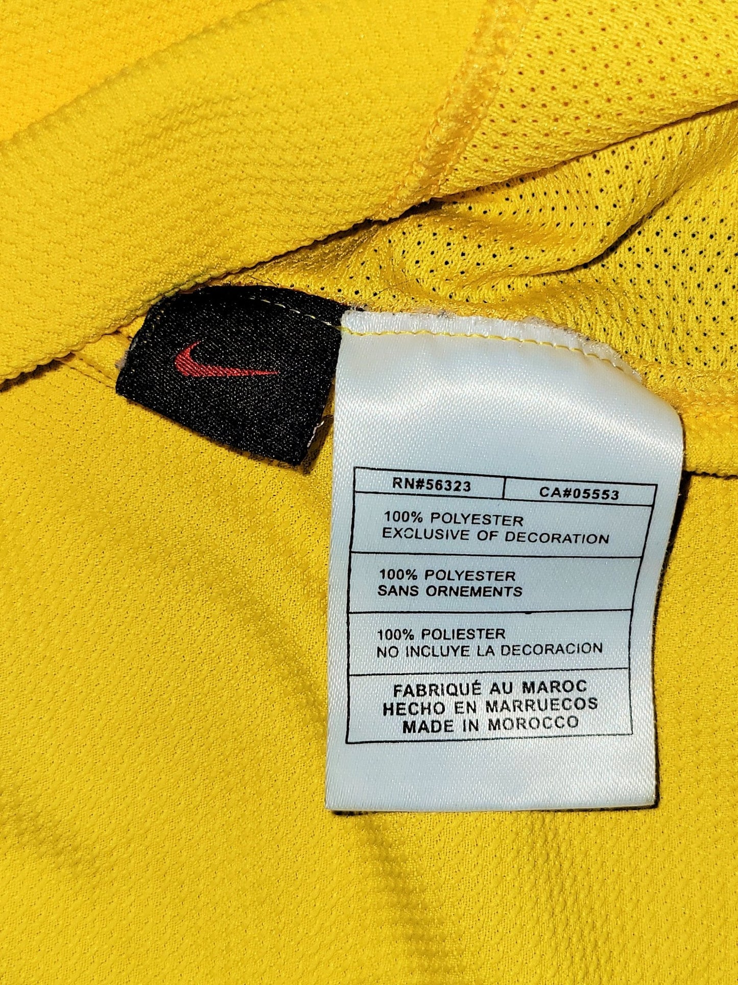 Ronaldo Brazil 2006 World Cup Home Soccer Jersey Shirt M SKU# S6AOM 103889 Nike