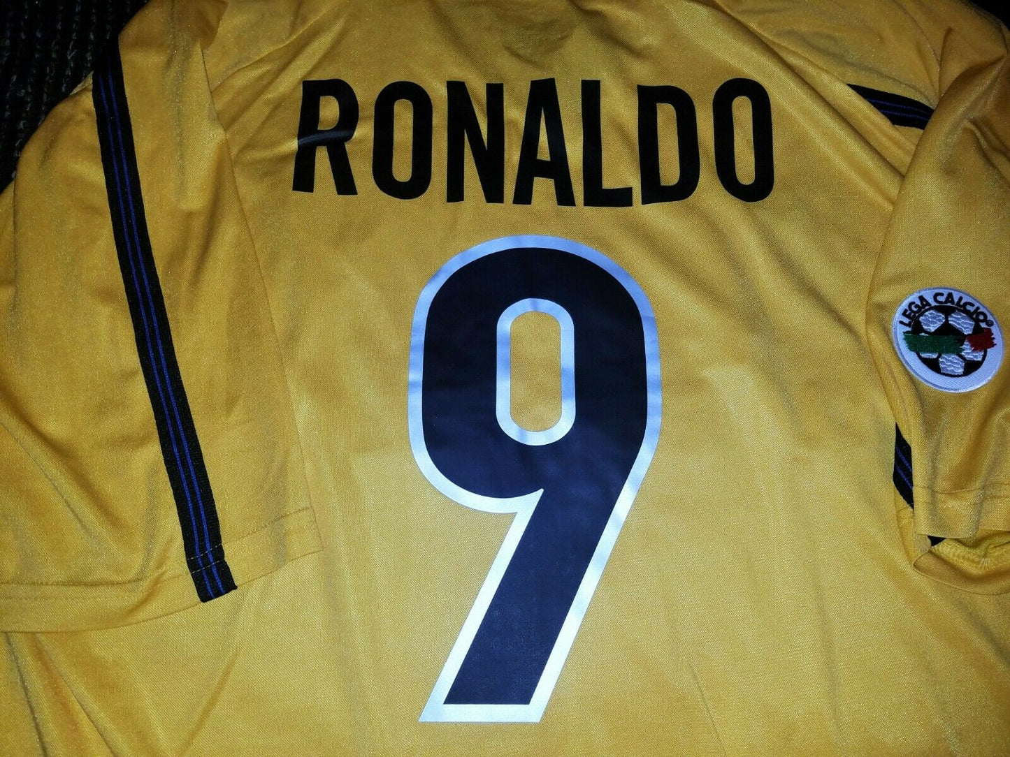 Ronaldo Inter Milan 1999 2000 Yellow Jersey Shirt Maglia XL - foreversoccerjerseys