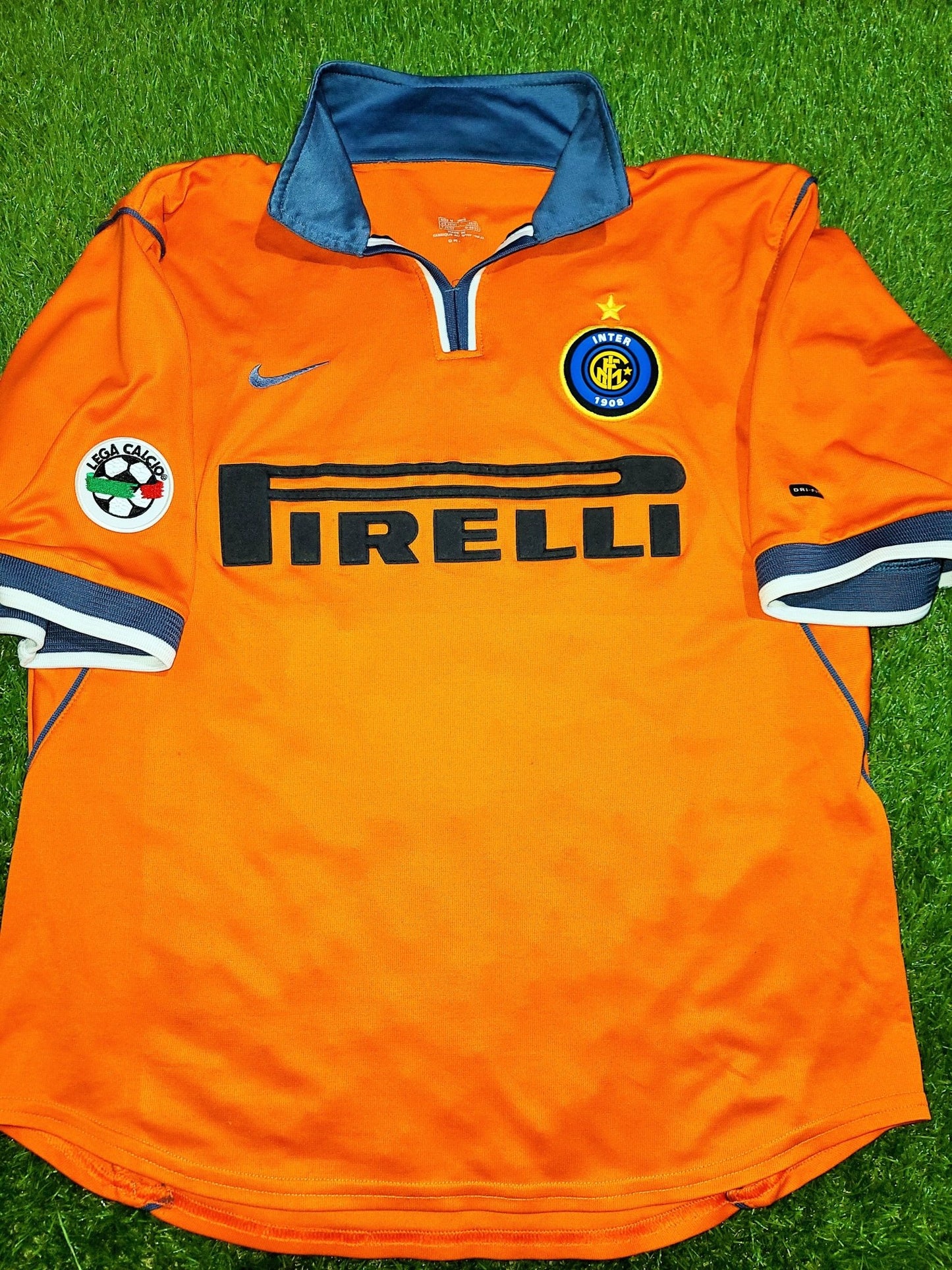 Ronaldo Inter Milan 2000 2001 Third Orange Jersey Shirt Maglia M foreversoccerjerseys