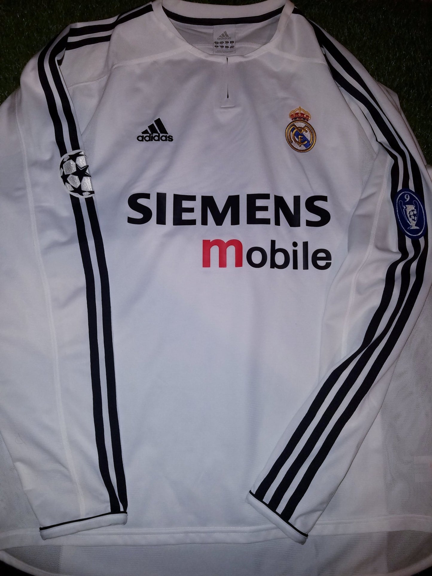 Ronaldo Real Madrid 2003 2004 UEFA Long Sleeve Jersey Shirt Camiseta XL 913869 foreversoccerjerseys