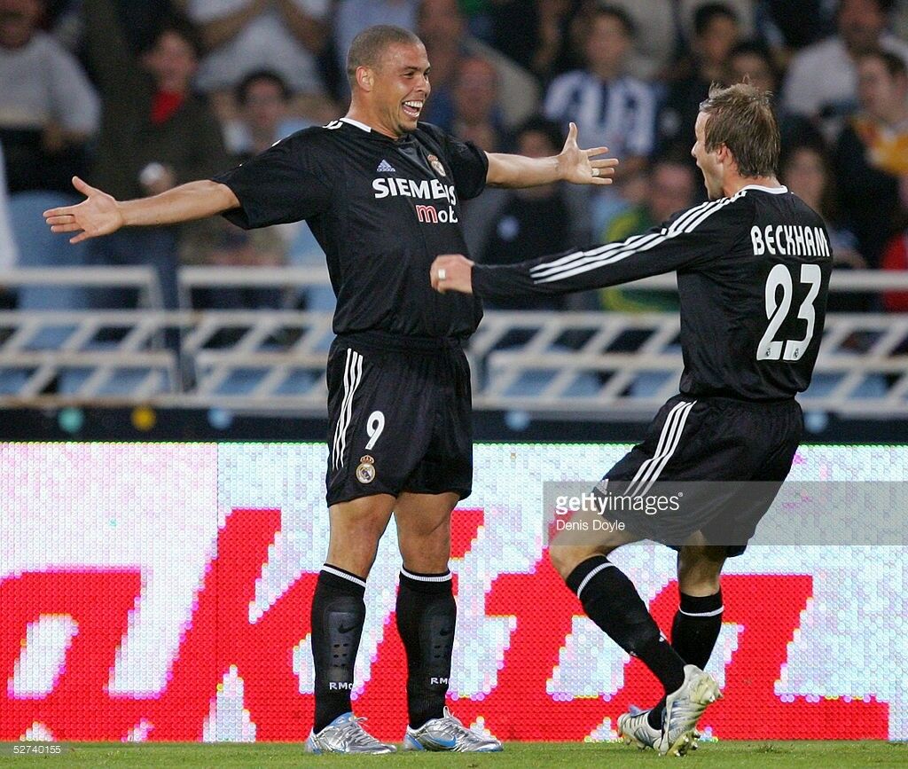 Ronaldo Real Madrid Black Away 2004 2005 Soccer Jersey Shirt M SKU# 367826 Adidas