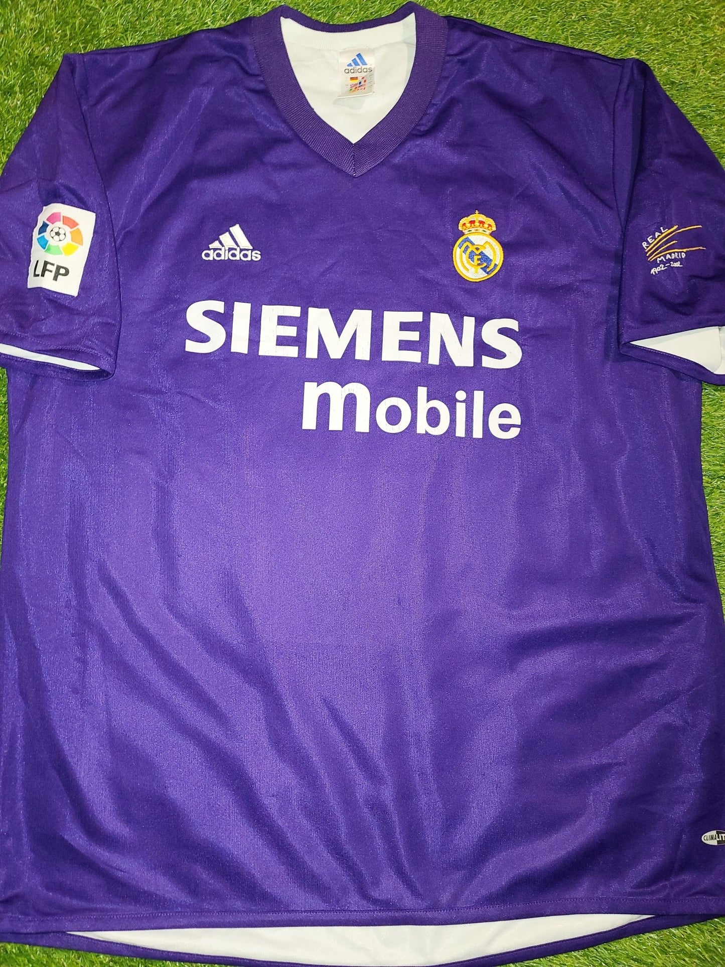 Ronaldo Real Madrid CENTENARY DEBUT SEASON 2002 2003 Third Purple Reversible Jersey Shirt L SKU# 156649 ASR001/05 foreversoccerjerseys