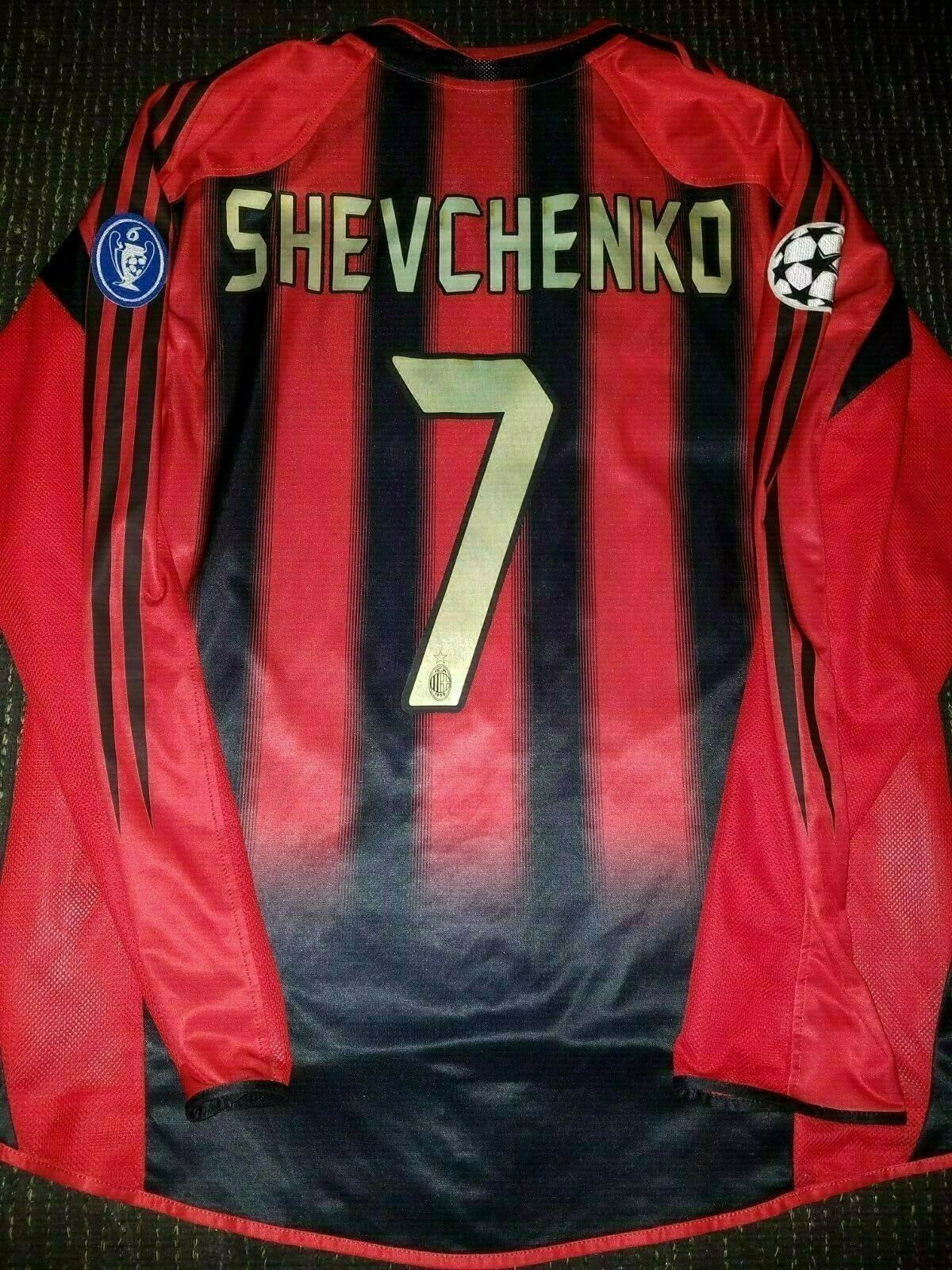 Shevchenko AC Milan 2004 2005 UEFA Jersey Shirt Maglia L - foreversoccerjerseys