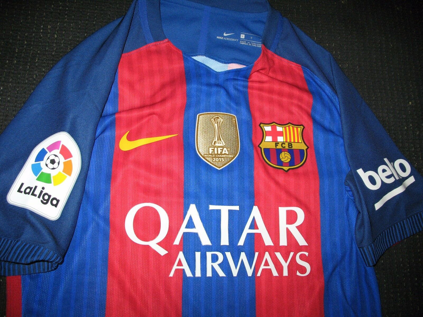 Suarez Barcelona Match Worn Jersey 2016 - 2017 Shirt Camiseta - foreversoccerjerseys