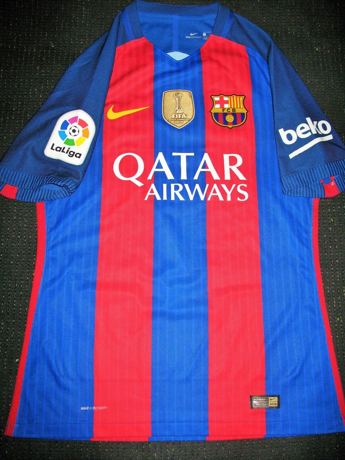 Suarez Barcelona Match Worn Jersey 2016 - 2017 Shirt Camiseta - foreversoccerjerseys