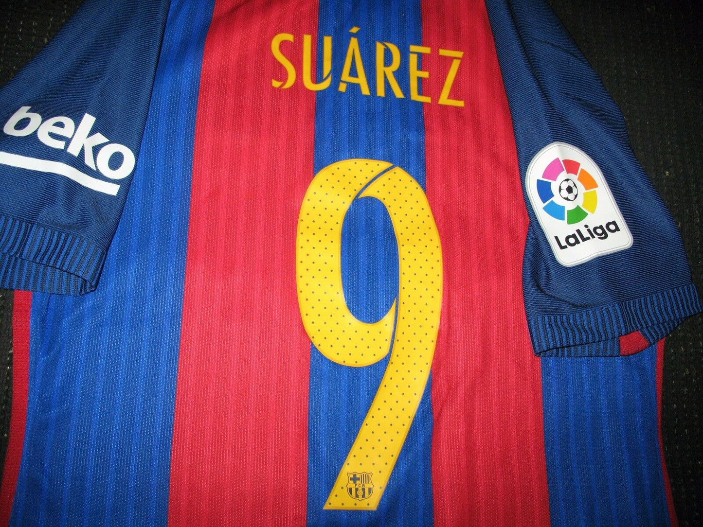 Suarez Barcelona Match Worn Jersey 2016 - 2017 Shirt Camiseta - foreversoccerjerseys