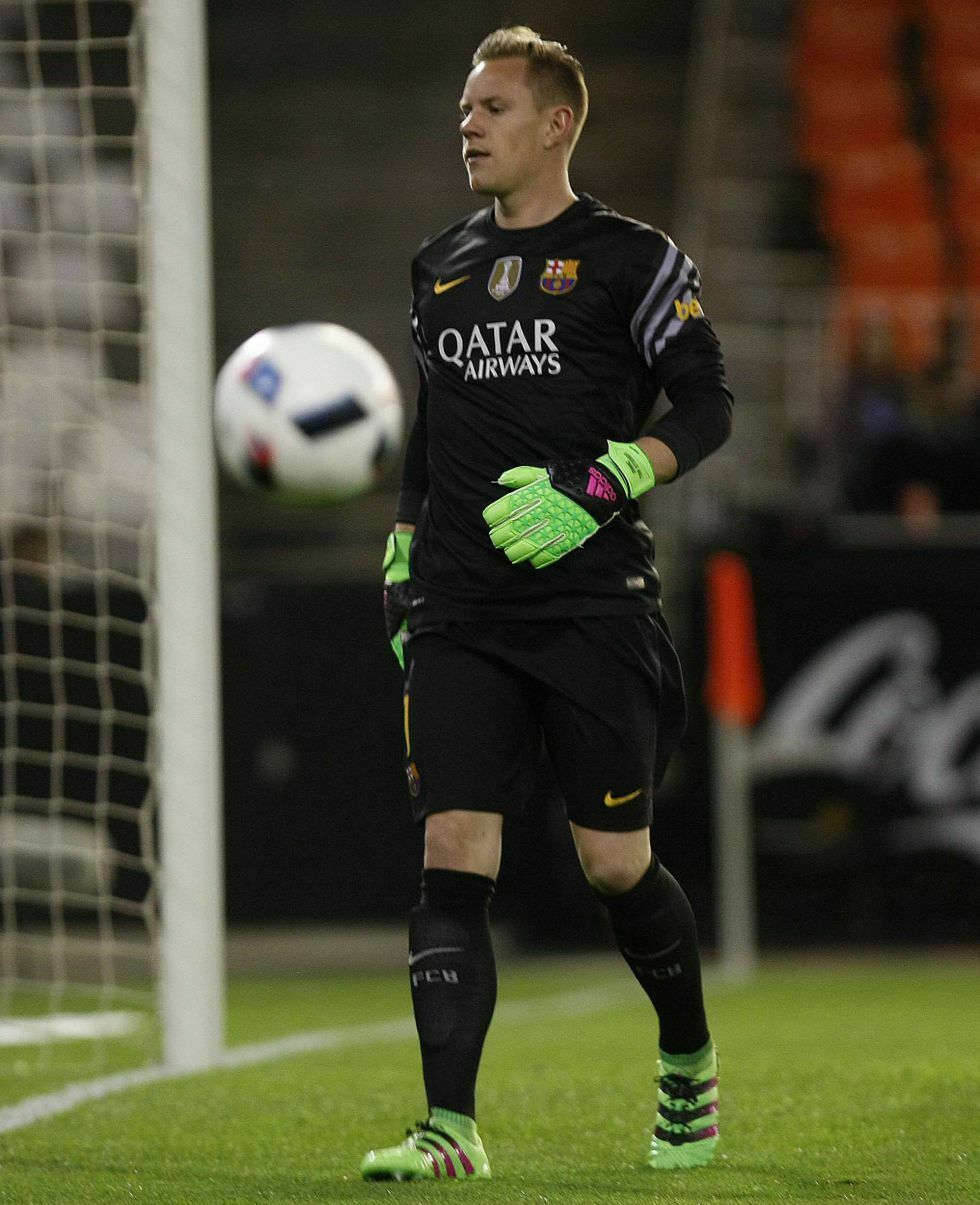 Ter Stegen Barcelona 2015 2016 Match Worn Black Jersey Shirt Trikot - foreversoccerjerseys