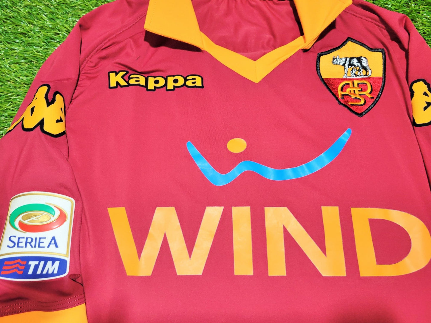 Totti As Roma Kappa 2012 2013 Home Soccer Jersey Maglia Shirt L kappa