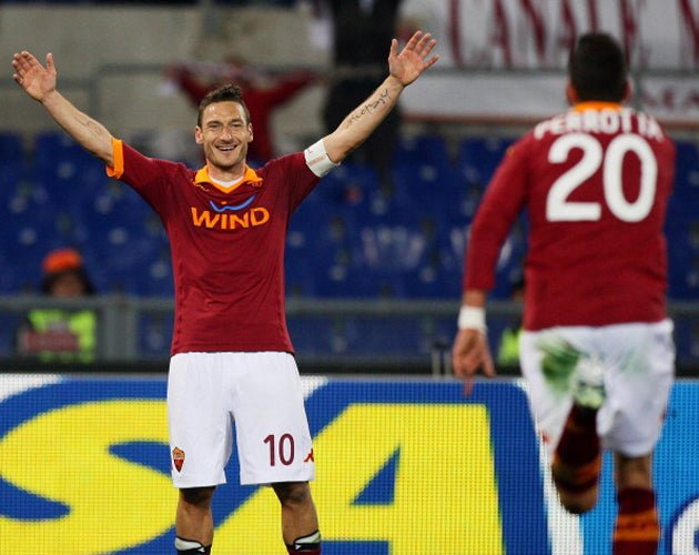 Totti As Roma Kappa 2012 2013 Home Soccer Jersey Maglia Shirt L kappa