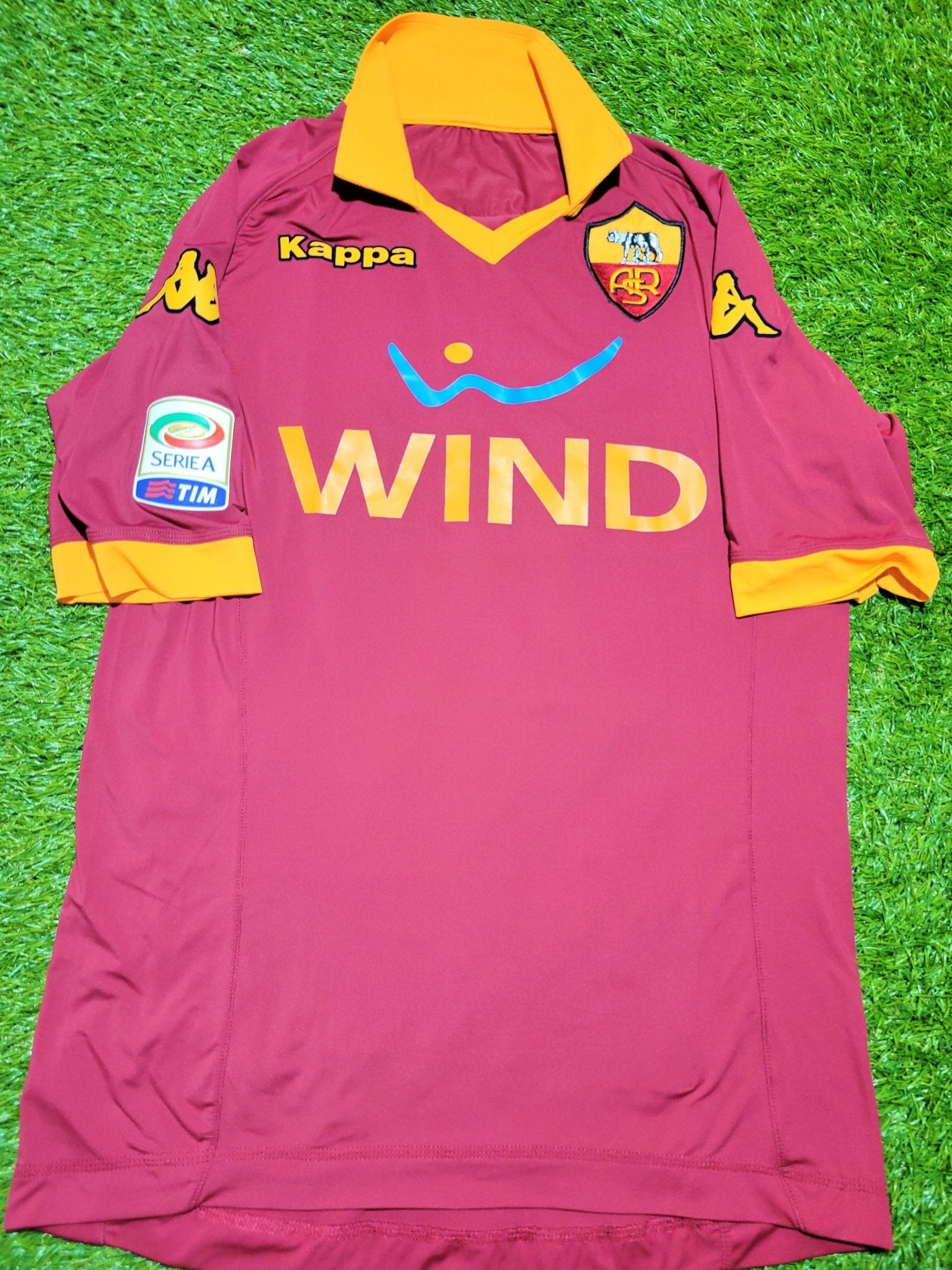 Totti As Roma Kappa 2012 2013 Home Soccer Jersey Maglia Shirt L kappa
