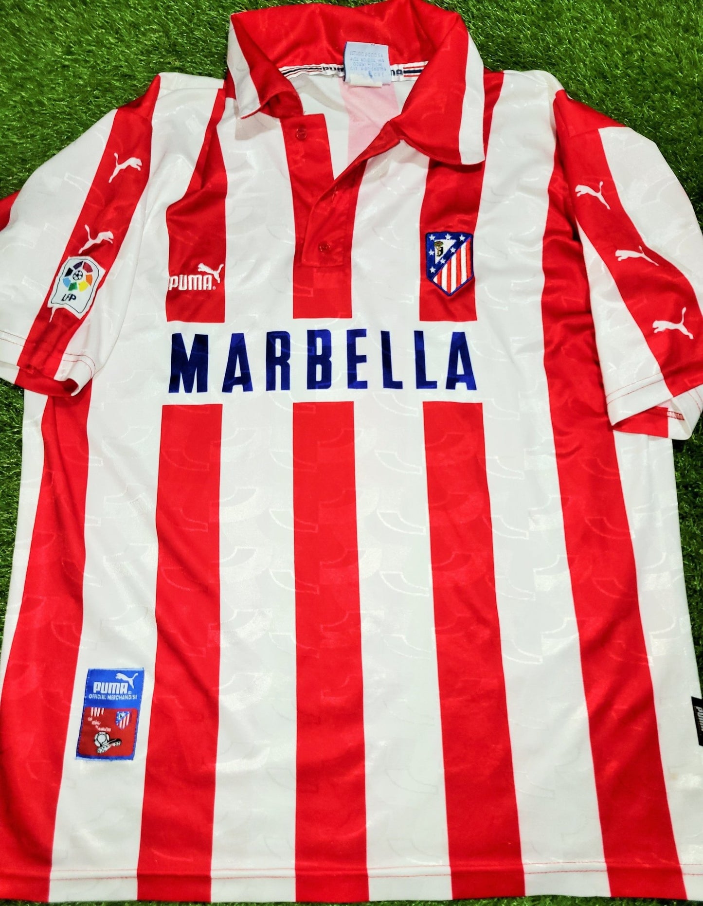 Vieri Atletico Madrid 19971998 Puma Home Soccer Jersey Shirt Camiseta XL Puma