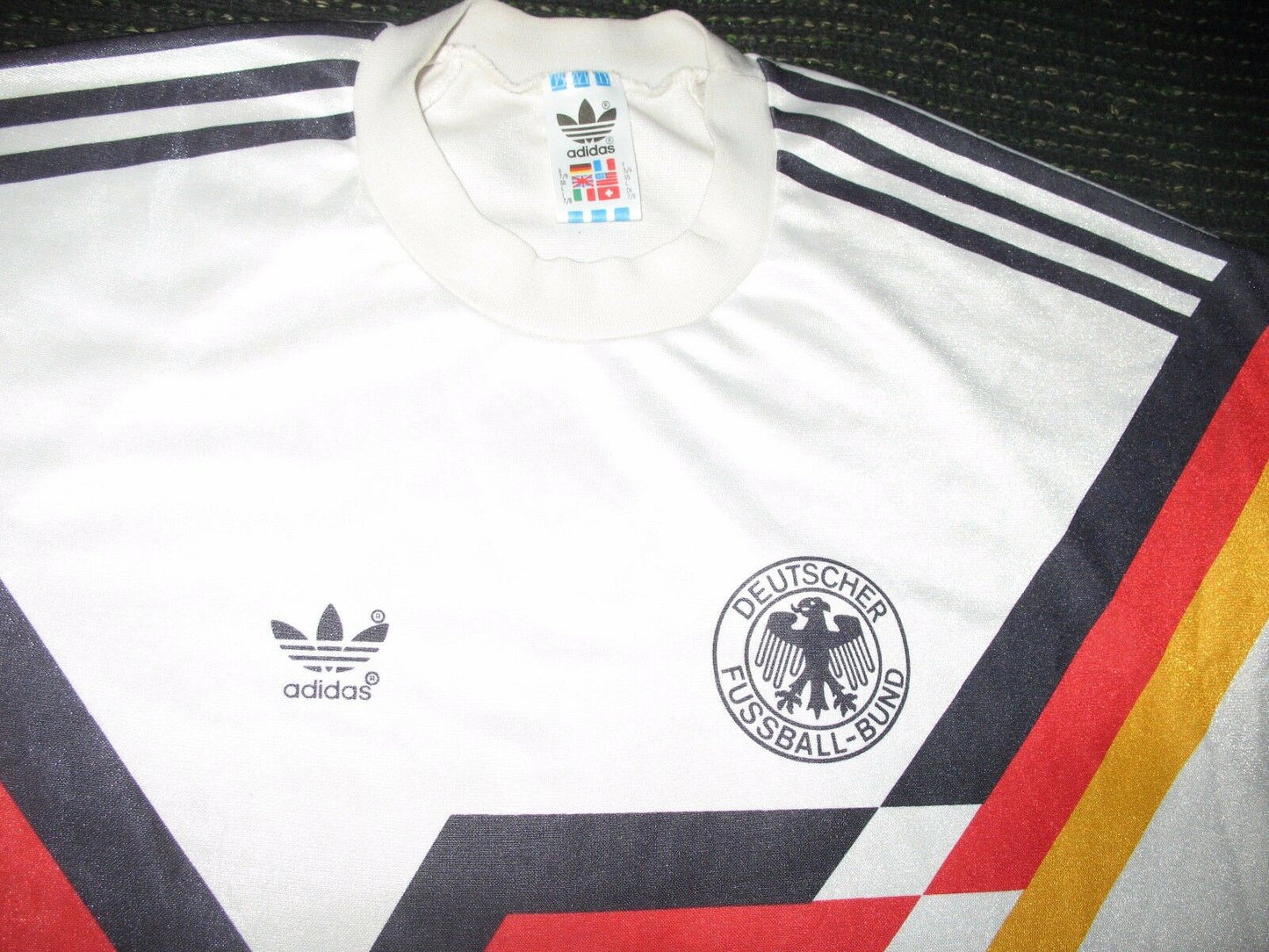 West Germany Adidas 1990 WORLD CUP Jersey Shirt Deutschland Trikot L - foreversoccerjerseys