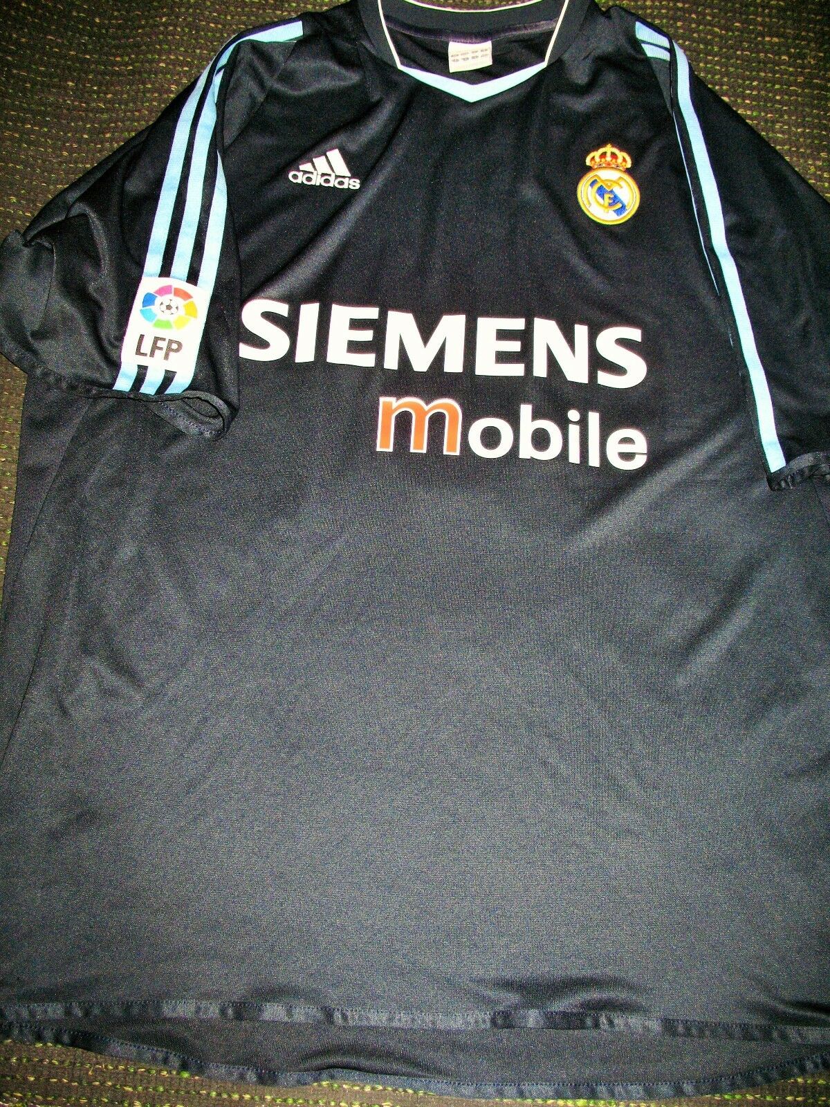 Zidane Real Madrid 2003 2004 Navy Jersey Shirt Camiseta Maillot XL - foreversoccerjerseys