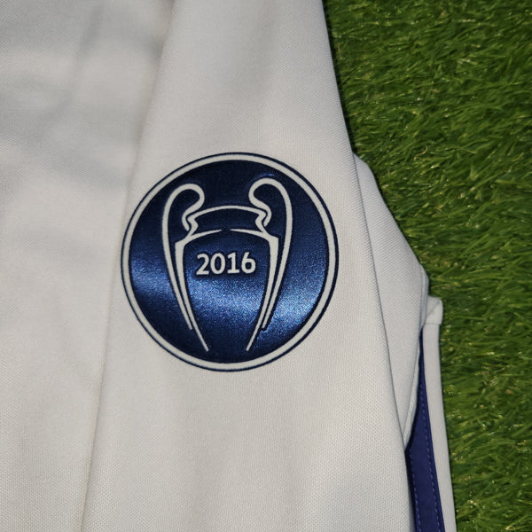 Cristiano Ronaldo Real Madrid 2016 2017 UEFA Home Long Sleeve Soccer Jersey Shirt L SKU# AI5184