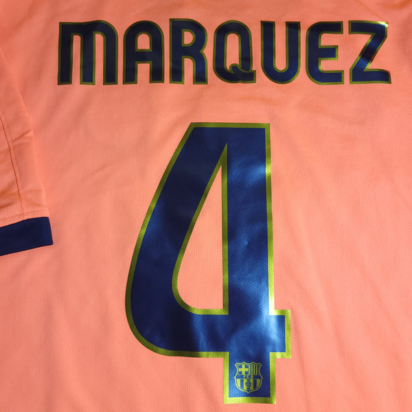 Marquez Barcelona 2009 2010 Away Soccer Jersey Shirt L SKU# 355020-870