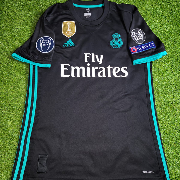 Cristiano Ronaldo Real Madrid 2017 2018 UEFA Away Soccer Jersey Shirt M SKU# BR3543