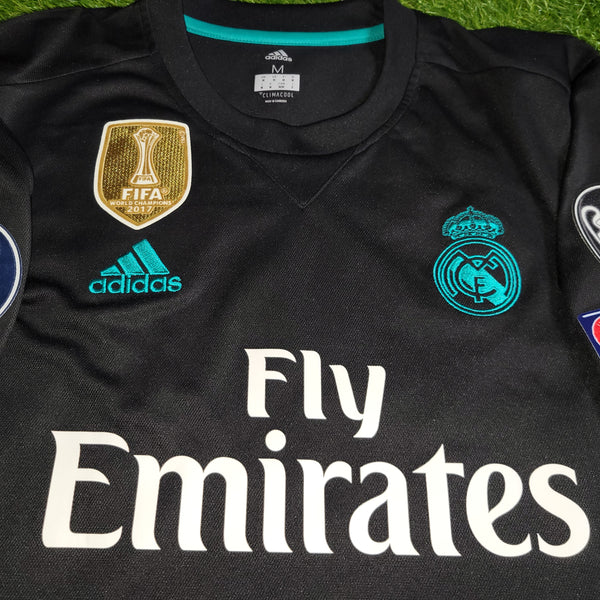 Cristiano Ronaldo Real Madrid 2017 2018 UEFA Away Soccer Jersey Shirt M SKU# BR3543