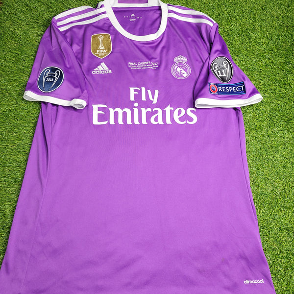 Cristiano Ronaldo Real Madrid 2016 2017 UEFA FINAL Away Soccer Jersey Shirt L SKU# AI5158