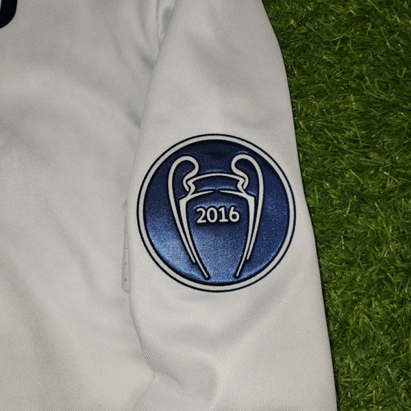 Cristiano Ronaldo Real Madrid 2016 2017 UEFA Home Long Sleeve Soccer Jersey Shirt M SKU# AI5184
