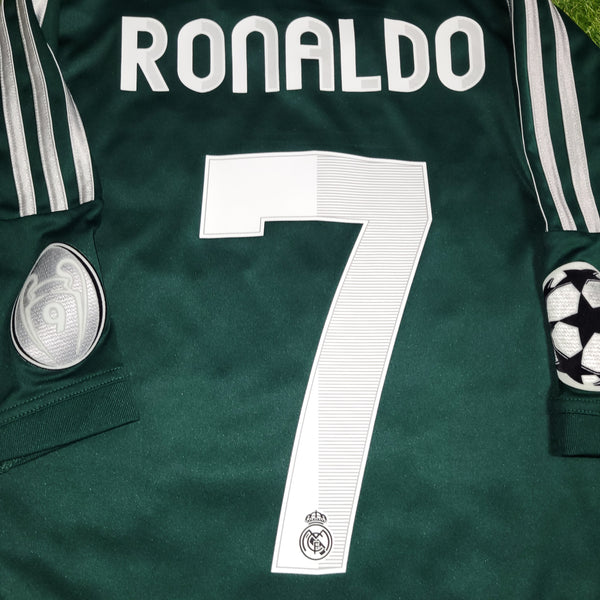 Cristiano Ronaldo Real Madrid  2012 2013 UEFA Soccer Third Jersey Shirt L SKU# X53540