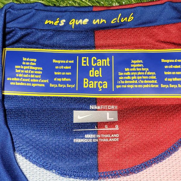 Messi Barcelona TREBLE SEASON 2008 2009 Home Soccer Jersey Shirt L SKU# 286784-655