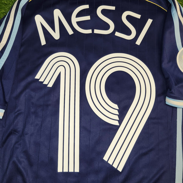 Messi Argentina 2006 WORLD CUP Away Soccer Jersey Shirt M SKU# 069519