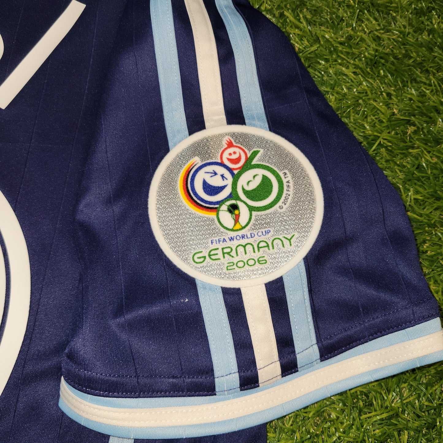 Messi Argentina 2006 WORLD CUP Away Soccer Jersey Shirt M SKU# 069519