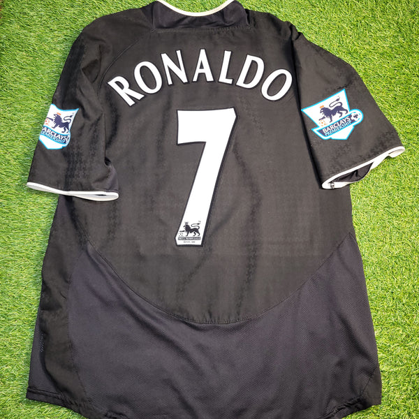 Cristiano Ronaldo Manchester United 2004 2005 Away STAND UP SPEAK UP Soccer Jersey Shirt M
