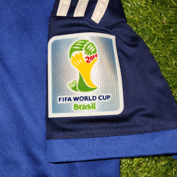 Messi Argentina 2014 WORLD CUP FINAL Away Soccer Jersey Shirt M SKU# G75187