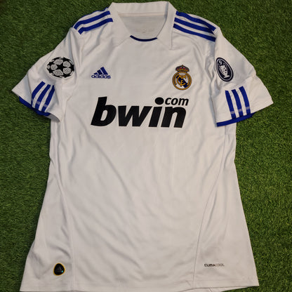 Cristiano Ronaldo Real Madrid 2010 2011 UEFA Home Soccer Jersey Shirt M SKU# P96163 - foreversoccerjerseys