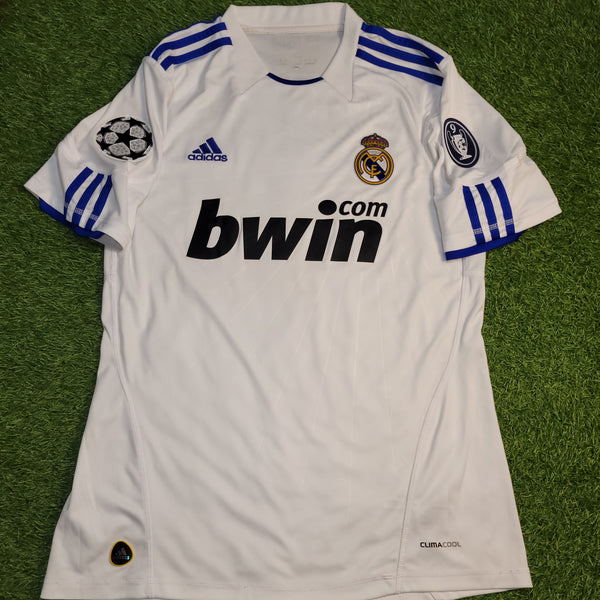 Cristiano Ronaldo Real Madrid 2010 2011 UEFA Home Soccer Jersey Shirt M SKU# P96163 - foreversoccerjerseys