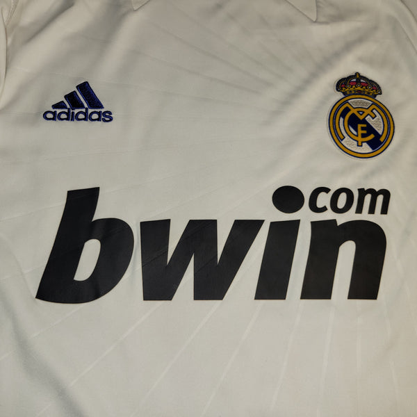 Cristiano Ronaldo Real Madrid 2010 2011 UEFA Home Soccer Jersey Shirt M SKU# P96163 - foreversoccerjerseys