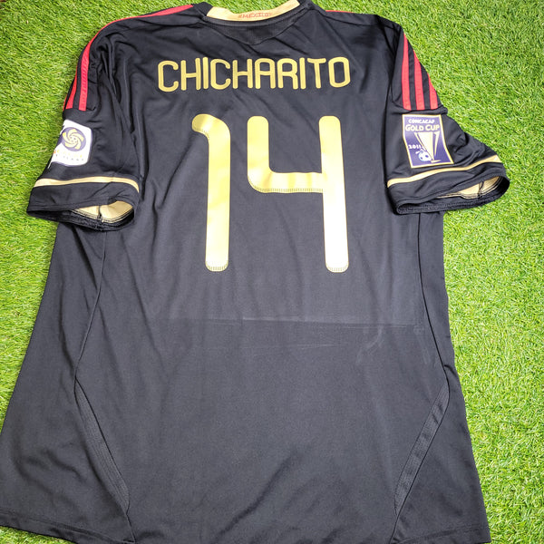 Chicharito Mexico 2011 GOLD CUP FINAL Soccer Away Jersey Shirt XL SKU# V31526