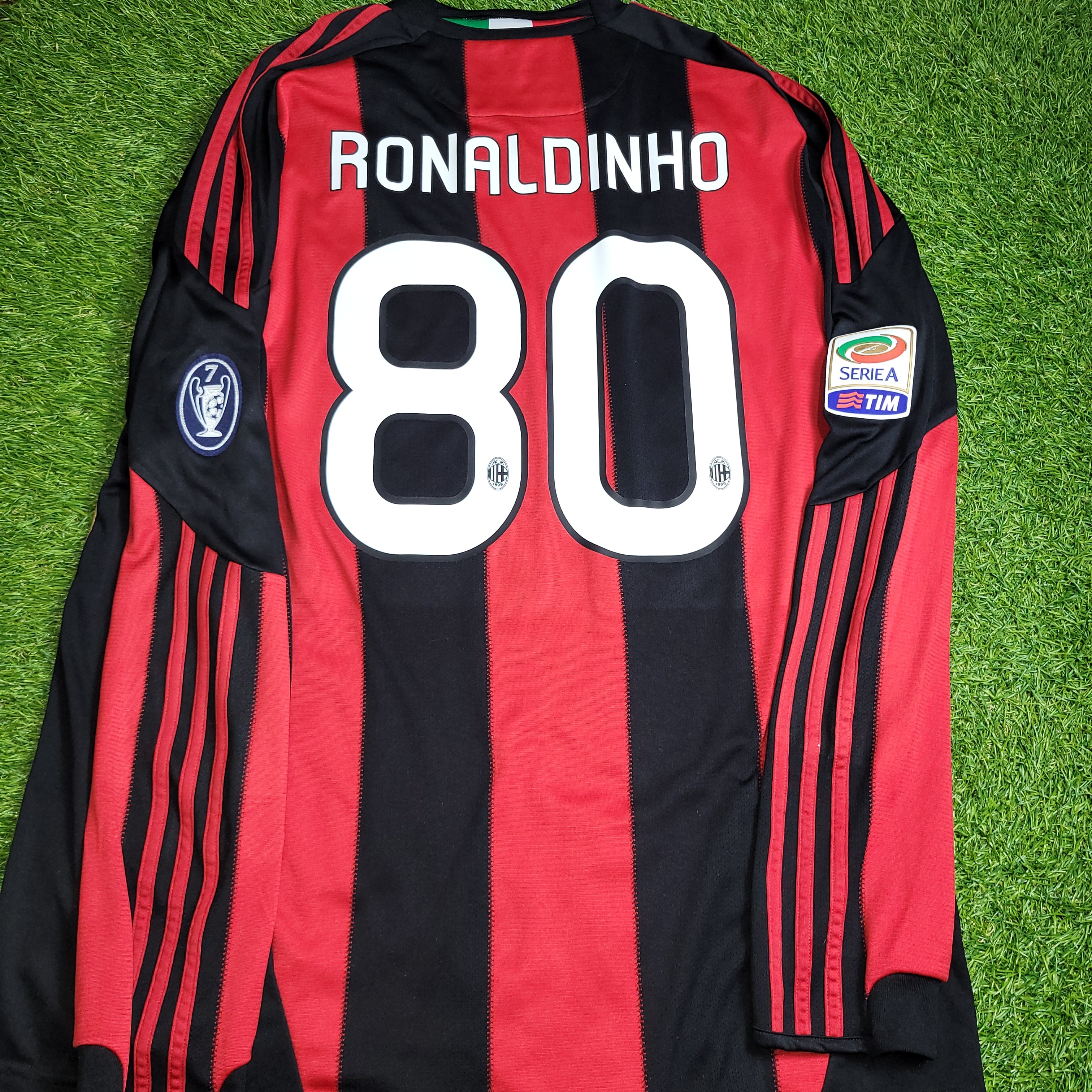 Ronaldinho AC Milan 2010 2011 Home Long Sleeve Soccer Jersey