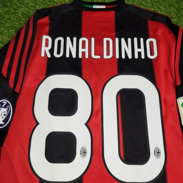 Ronaldinho AC Milan Adidas 2010 2011 Home Soccer Jersey Shirt L SKU# P96288
