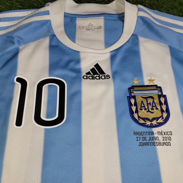 Messi Argentina 2010 WORLD CUP Home Soccer Jersey Shirt XL SKU# P79919