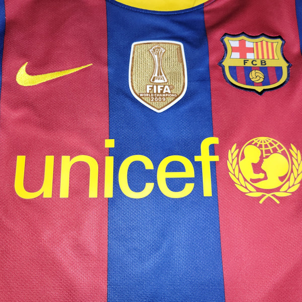 Messi Barcelona 2010 2011 Long Sleeve Soccer Jersey Shirt M SKU# 382355-486