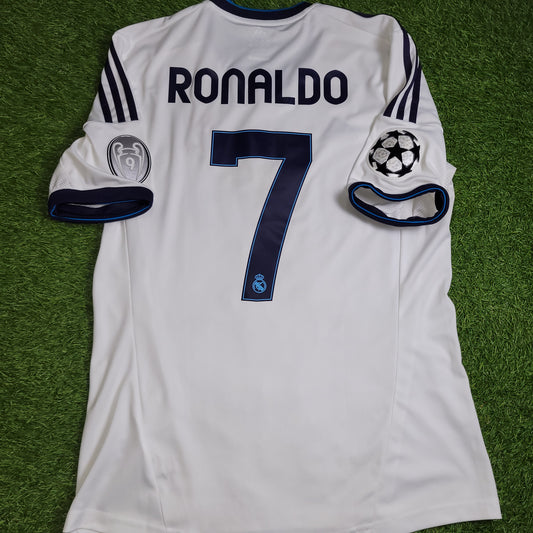 Cristiano Ronaldo Real Madrid 2012 2013 UEFA Home Soccer Jersey Shirt M SKU# W41768