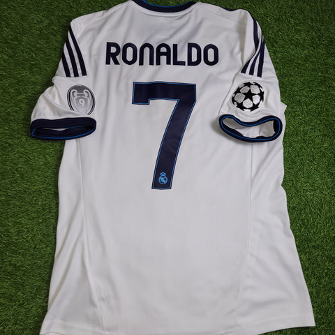 Cristiano Ronaldo Real Madrid 2012 2013 UEFA Home Soccer Jersey Shirt M SKU# W41768