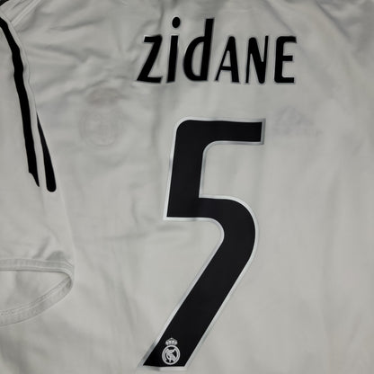 Zidane Real Madrid LAST GAME 2005 2006 Home Soccer Jersey Shirt L SKU# 109879