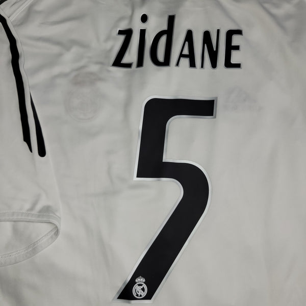 Zidane Real Madrid LAST GAME 2005 2006 Home Soccer Jersey Shirt L SKU# 109879
