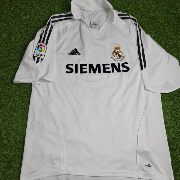 Zidane Real Madrid LAST GAME 2005 2006 Home Soccer Jersey Shirt L SKU# 109879