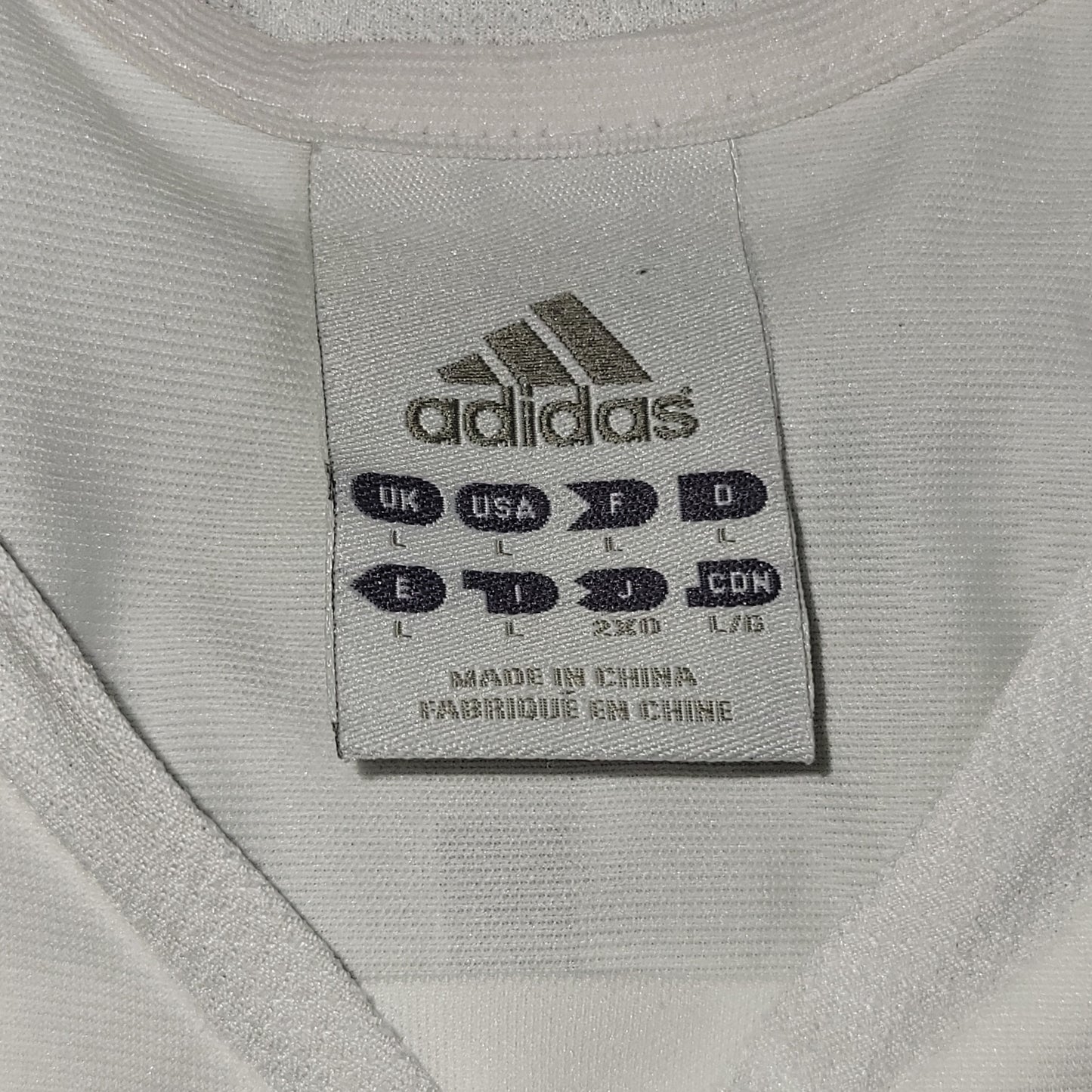 Zidane Real Madrid LAST GAME 2005 2006 Home Soccer Jersey Shirt L SKU# 109879
