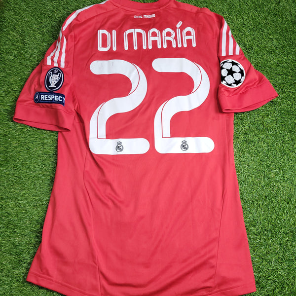 Di Maria Real Madrid MATCH WORN UEFA 2011 2012 Third Soccer Jersey Shirt M SKU# V13596